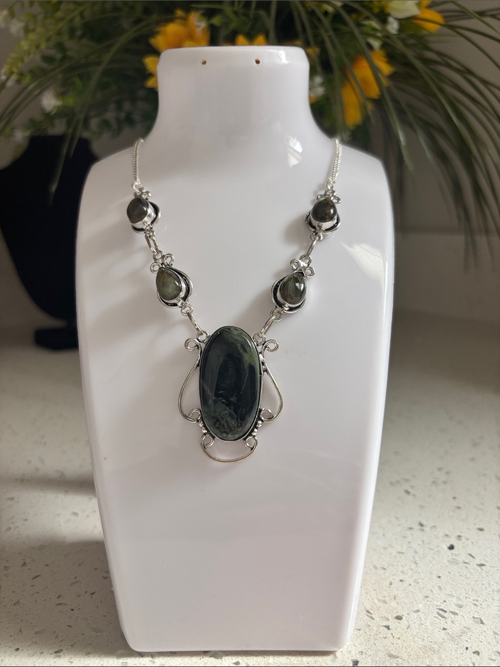 Star Galaxy & Labradorite Gemstone Handmade Necklace